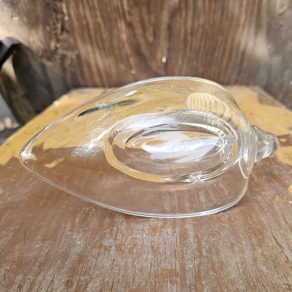 Duncan Miller Vtg MCM Clear Art Glass Figural Swan Trinket Candy Soap Dish 1960s - Picture 7 of 7